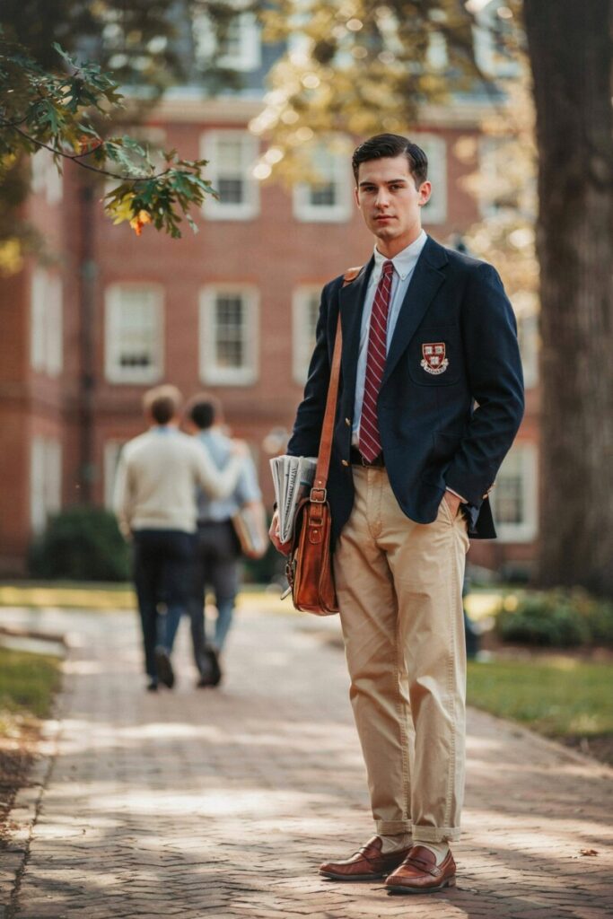 Ivy League Look with Blazer and Chinos