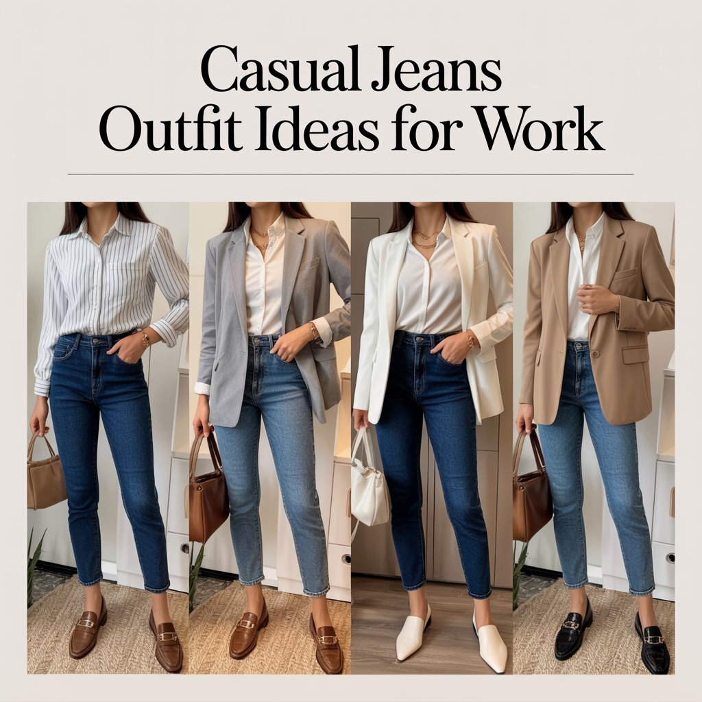 Casual Jeans Outfit Ideas for Work