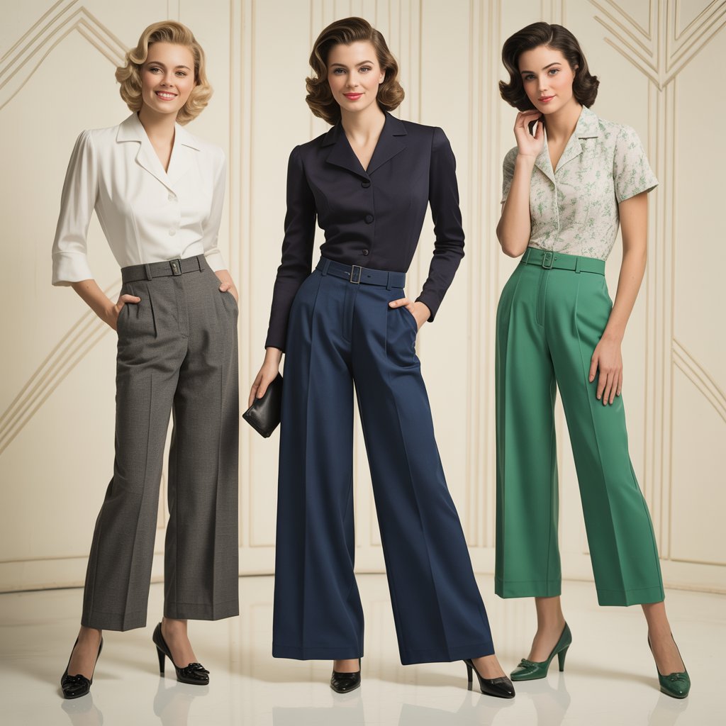 1950s Fashion Pants Looks
