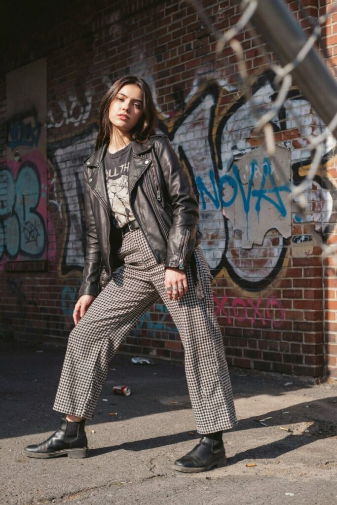 Edgy Leather Jacket Pairing