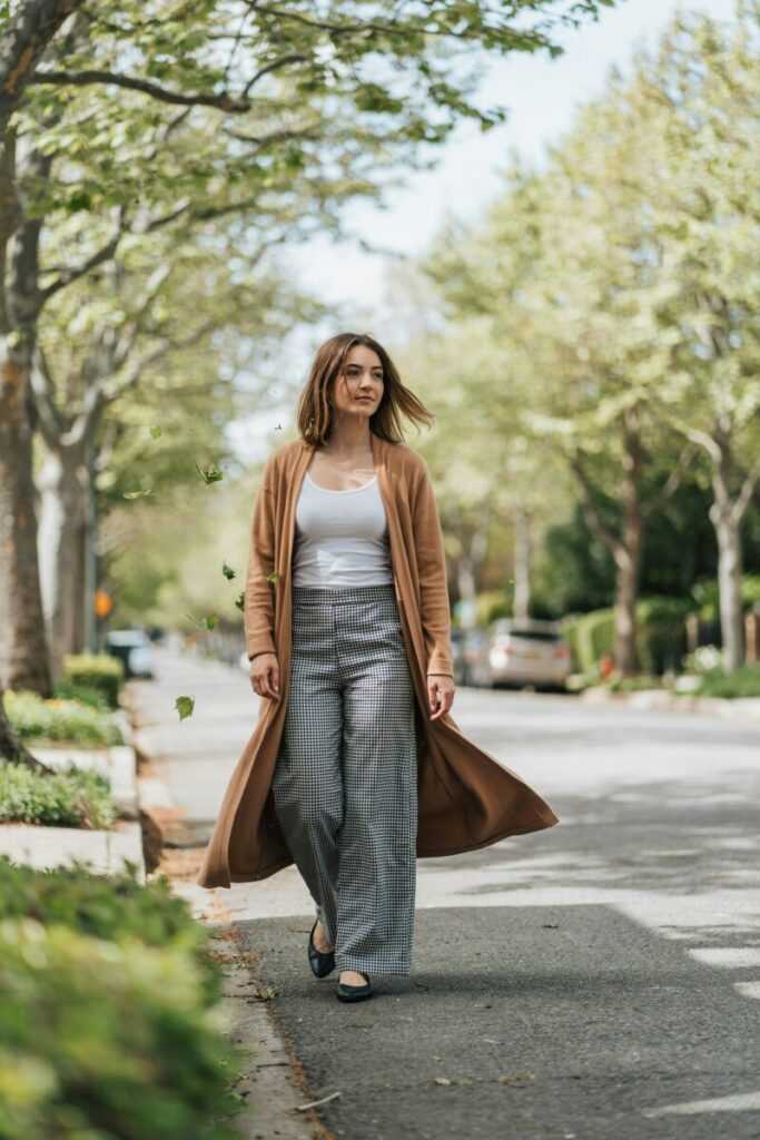 Layered with a Long Cardigan