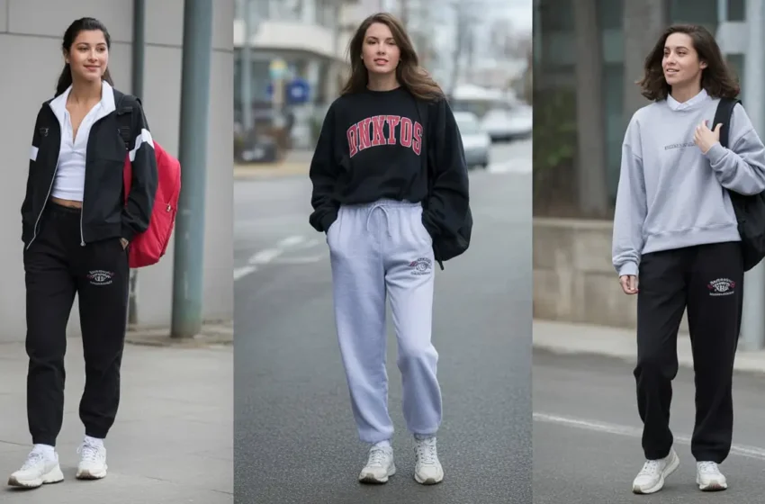  15 Fashionable Sweatpants Outfit for School Ideas Today