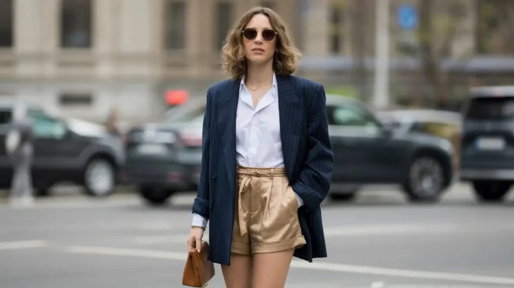 Silk Shorts Outfit Ideas